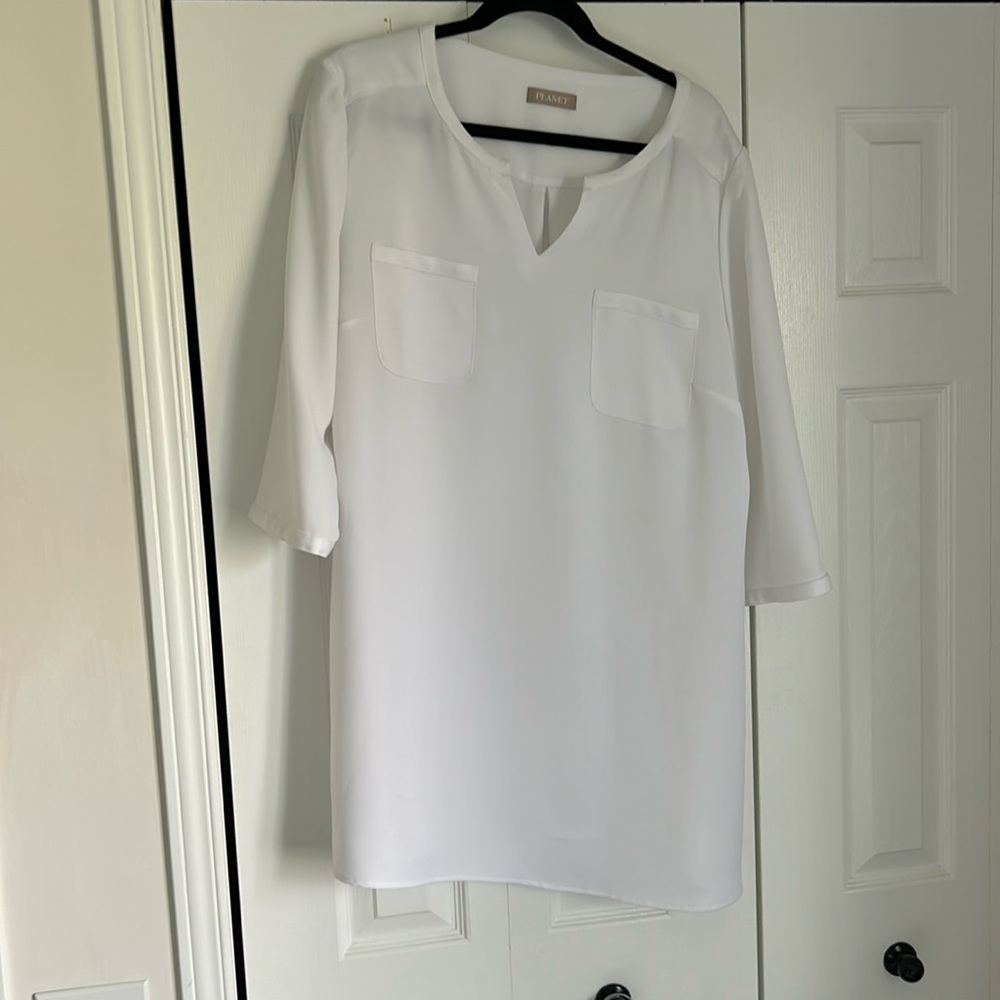 Planet brand white long blouse size 16